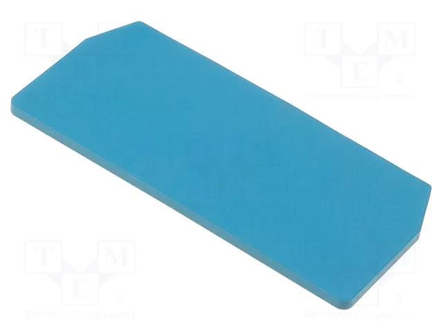 End/partition plate; blue; wemid WEIDMÜLLER ZAP/TW1.5/3/BL
