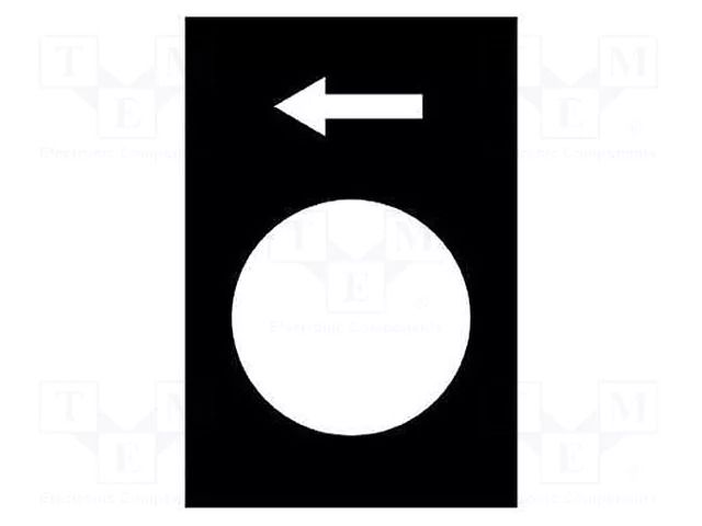 Label; black; Button marking: <-; control cassette; 30x40mm SCHNEIDER ELECTRIC ZB2BY2904