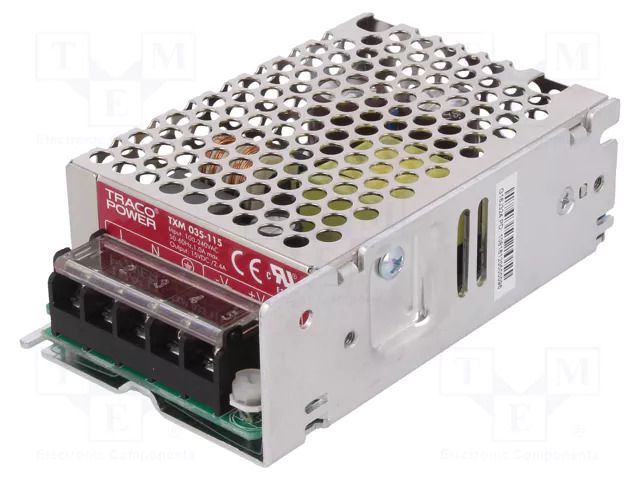Power supply: switching; for building in,modular; 35W; 15VDC TRACO POWER TXM035-115