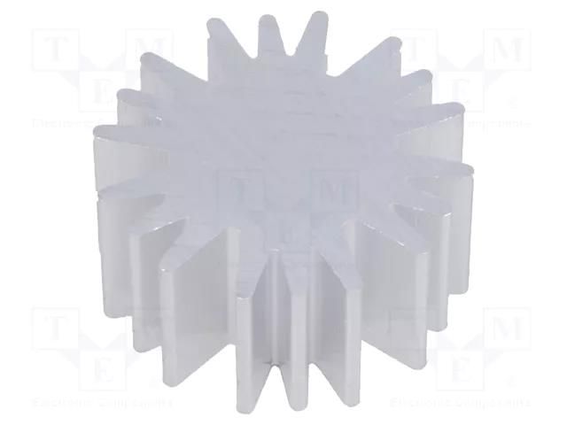 Heatsink; LED; Ø: 20mm; H: 10mm; 6.3K/W FISCHER ELEKTRONIK SK58510AL
