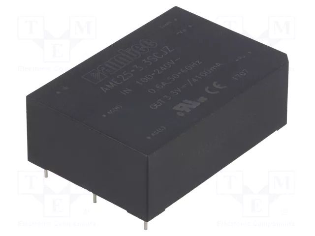 Converter: AC/DC; 25W; Uin: 85÷264VAC,120÷370VDC; Uout: 3.3VDC AIMTEC AME25-3.3SCJZ