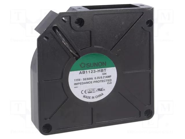 Fan: AC; blower; 115VAC; 120x120x37mm; 34m3/h; 48dBA; ball; 24AWG SUNON AB1123HBT