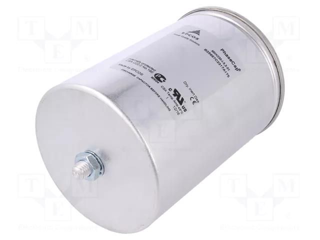 Capacitor: polypropylene; one phase; Q@50Hz: 10.4kVAR; 400VAC; 26A EPCOS B25667C3207A175