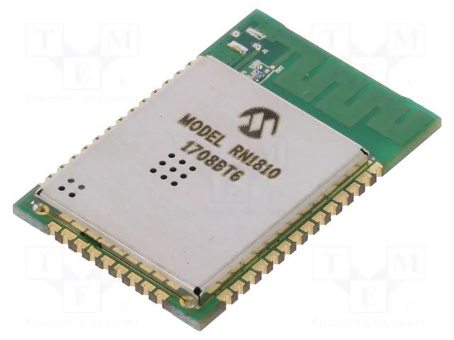 Module: WiFi; IEEE 802.11b/g/n; UART; SMD; 27x18mm; 54Mbps; in-tray MICROCHIP TECHNOLOGY RN1810-I/RM110