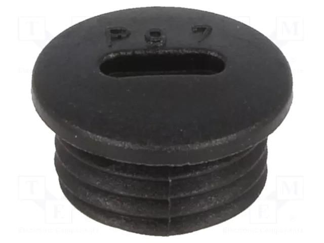 Stopper; PG7; IP54; polyamide; black; V-N-FS; Thread: PG; 6mm HUMMEL HUMMEL-1251070111