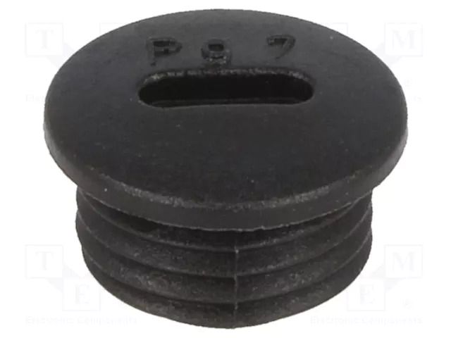 Stopper; PG7; IP54; polyamide; black; V-N-FS; Thread: PG; 6mm HUMMEL HUMMEL-1251070111