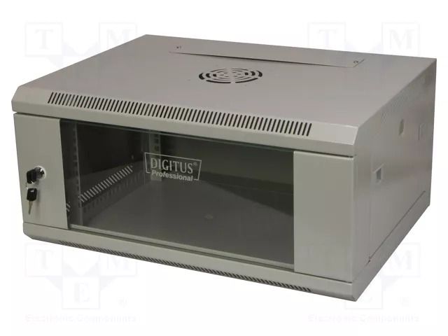 Enclosure: rack cabinet; Standard: 19"; 4U; grey; Z: 279mm; X: 450mm DIGITUS DN-W19-04U/450