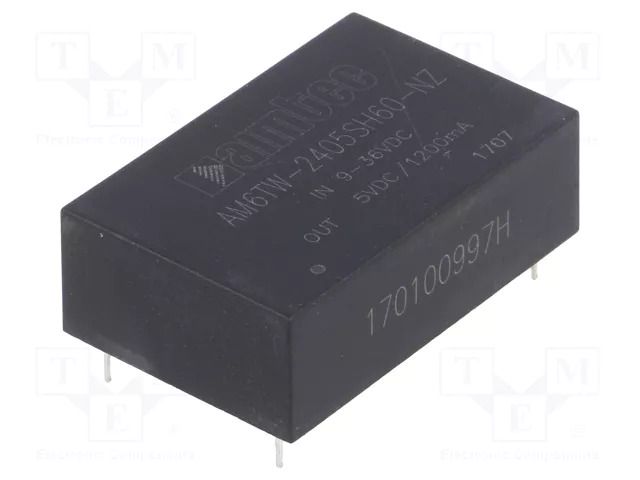 Converter: DC/DC; 6W; Uin: 9÷36VDC; Uout: 5VDC; Iout: 1.2A; DIP24 AIMTEC AM6TW-2405SH60-NZ