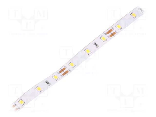 LED tape; white neutral; 2835; LED/m: 60; 8mm; white PCB; IP20 WISVA OPTOELECTRONICS HH-40KGG-2835FWNA