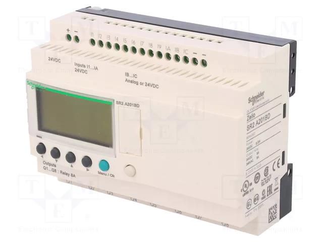 Programmable relay; IN: 12; Analog in: 2; OUT: 8; Zelio Logic; IP20 SCHNEIDER ELECTRIC SR2A201BD