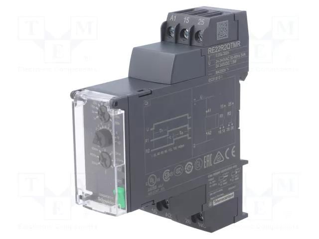 Timer; 0,05s÷300h; DPDT; 250VAC/8A; Usup: 24÷240VAC; 24÷240VDC SCHNEIDER ELECTRIC RE22R2QTMR