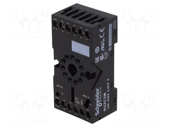 Relays accessories: socket; PIN: 11; for DIN rail mounting SCHNEIDER ELECTRIC RUZC3M