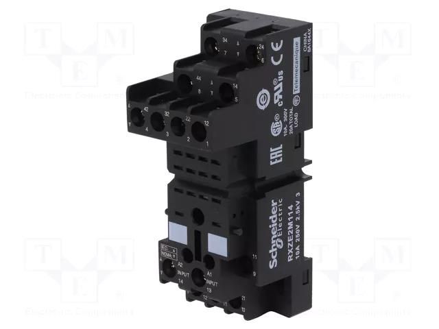 Relays accessories: socket; PIN: 14; for DIN rail mounting; 10A SCHNEIDER ELECTRIC RXZE2M114