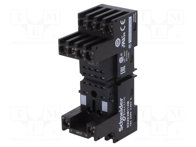 Relays accessories: socket; PIN: 14; for DIN rail mounting; 10A SCHNEIDER ELECTRIC RXZE2M114M