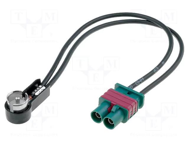 Cable; Fakra plug x2,ISO plug angled 4CARMEDIA ZRS-2F-ISO