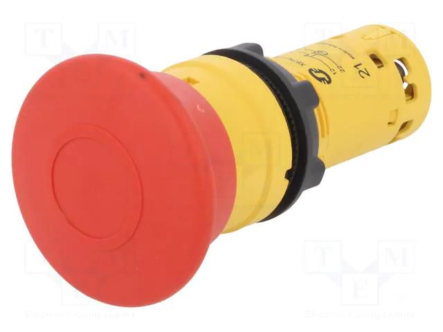 Switch: emergency stop; 22mm; Stabl.pos: 2; NC x2; red; none; IP54 SCHNEIDER ELECTRIC XB7NT844
