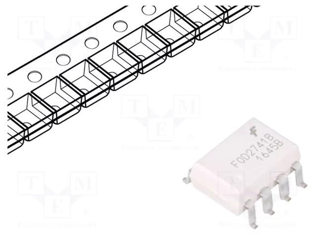 Optocoupler; SMD; Ch: 1; OUT: transistor; 5kV; CTR@If: 100-200%@10mA ONSEMI FOD2741BSD