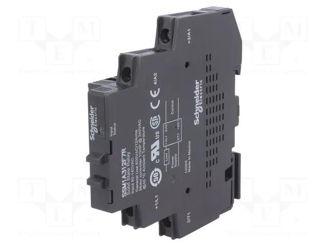 Relay: solid state; Ucntrl: 90÷140VAC; 12A; 48÷600VAC; Zelio Relay SCHNEIDER ELECTRIC SSM1A312F7R