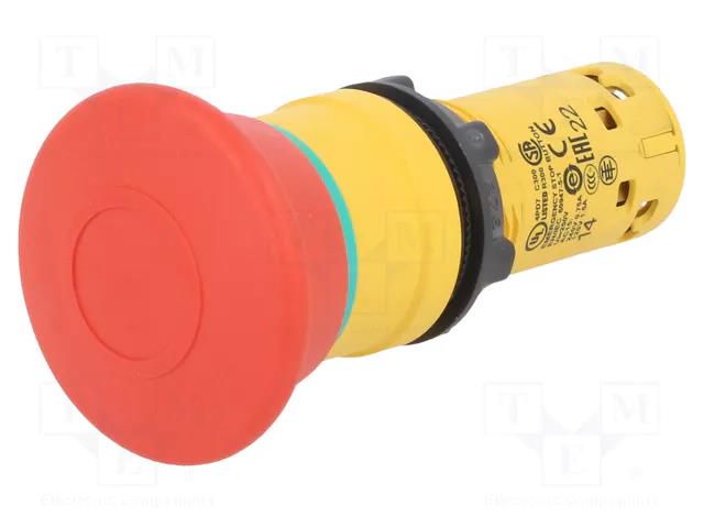 Switch: emergency stop; 22mm; Stabl.pos: 2; NC + NO; red; none; IP54 SCHNEIDER ELECTRIC XB7NT845