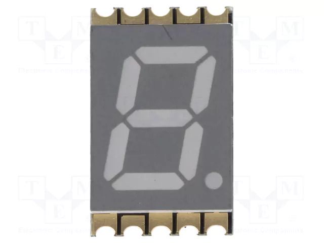 Display: LED; 7-segment; 10mm; 0.39"; No.char: 1; blue; 8.4÷26.8mcd LITEON LTS-4817CTB-PR