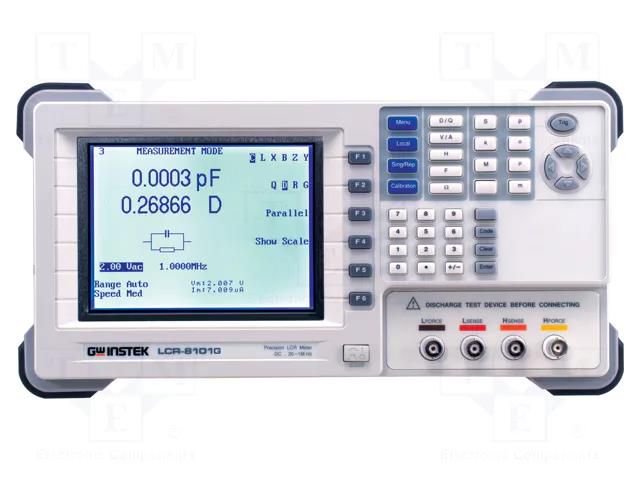LCR meter; LCD 3,2"; 320x240; 0.01mΩ÷100MΩ; 0.01pF÷1000mF GW INSTEK LCR-8101G