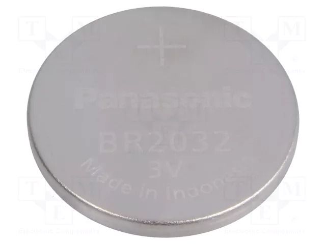 Battery: lithium; BR2032,coin; 3V; 200mAh; Ø20x3.2mm PANASONIC BAT-BR2032/BN