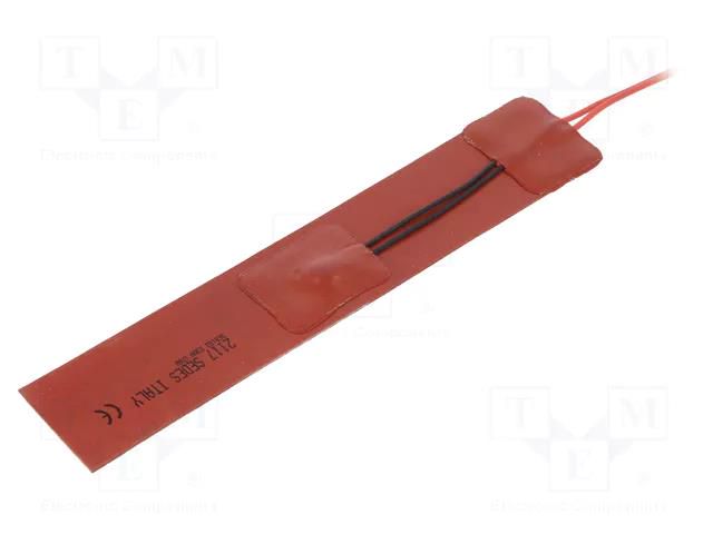 Heating mat; silicone; 210x40mm; 230V; 176W; -30÷180°C; thermostat SEDES GROUP 504278600