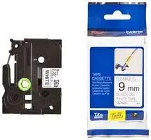 TAPE, 9MM, BLACK/WHITE, FLEXIBLE TZEFX221
