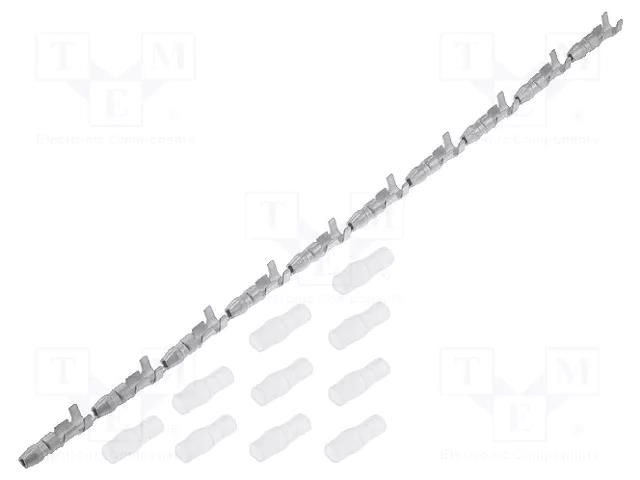 Terminal: round; male; with a housing; 0.5÷2mm2; on cable; 10pcs. 4CARMEDIA ZTO-M