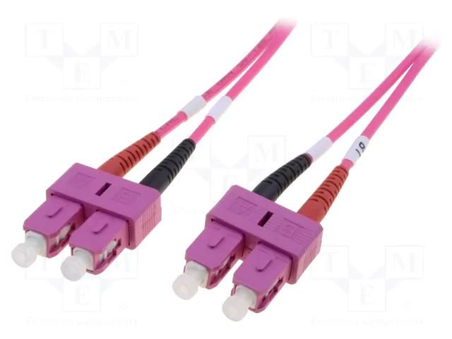 Fiber patch cord; OM4; SC/PC,both sides; 3m; LSZH; purple DIGITUS DK-2522-03-4