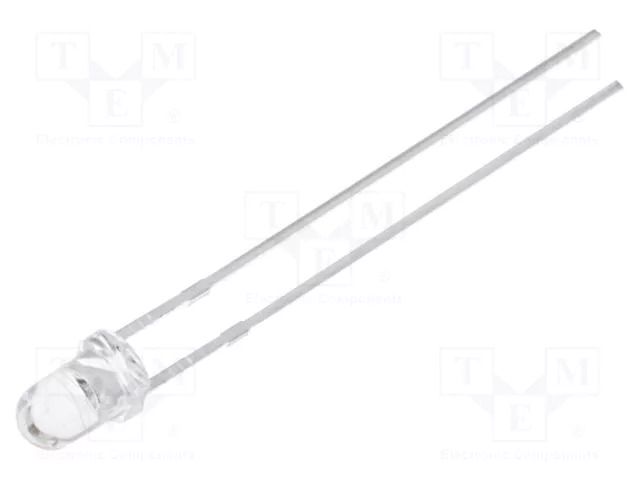LED; orange (orange peach); 3mm; 30°; Front: convex; 2.8÷3.6VDC OPTOSUPPLY OSCG4L3131A