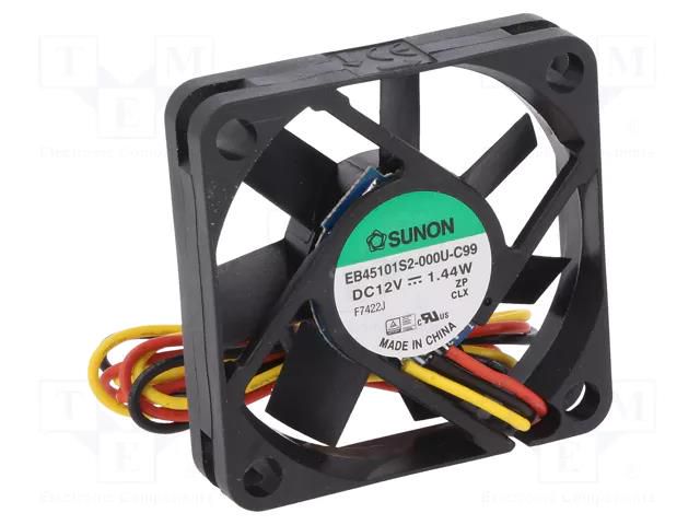 Fan: DC; axial; 12VDC; 45x45x10mm; 15.6m3/h; 27dBA; slide; Len: 300mm SUNON EB45101S2-C99