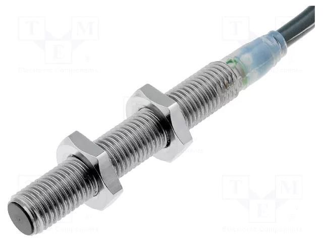 Sensor: inductive; OUT: NPN / NO; 0÷2mm; 12÷24VDC; M8; 2m; IP67 OMRON E2AS08LS02WPC1
