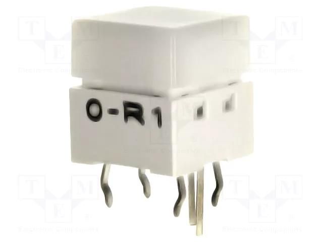 Switch: keypad; Pos: 2; SPST-NO; 0.05A/24VDC; white; LED; red; THT OMRON Electronic Components B3W-9000-R1N