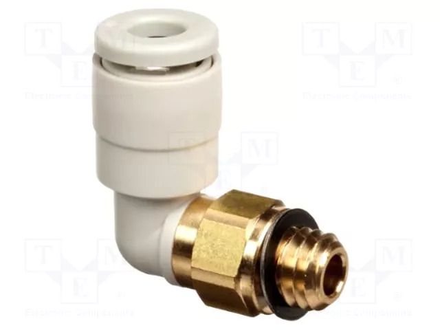 Push-in fitting; threaded,angled 90°; -1÷10bar; Thread: M6 SMC KQ2L06-M6A