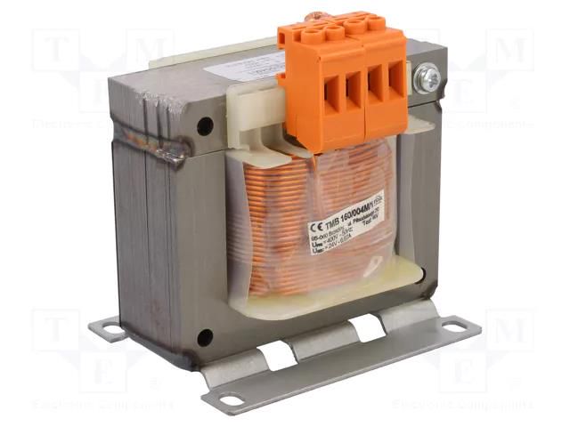 Transformer: mains; 160VA; 400VAC; 24V; Leads: terminal block; IP00 INDEL TMB160/400/24V