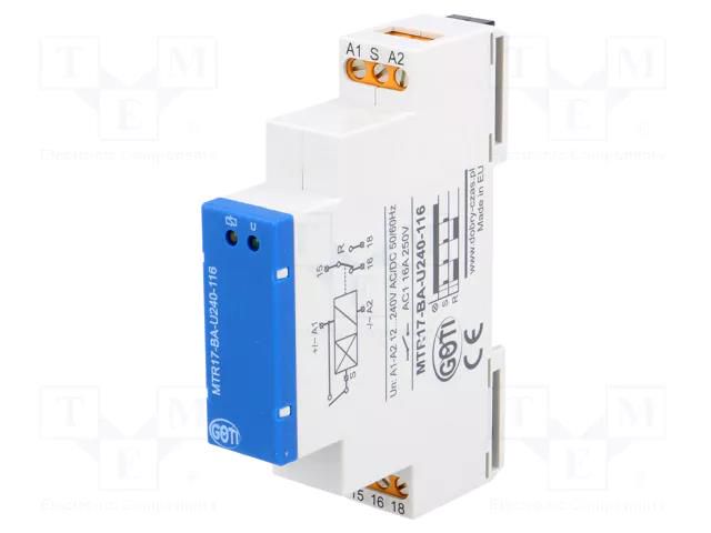 Timer; SPDT; 250VAC/16A; Usup: 12÷240VAC; 12÷240VDC; MTR; -20÷45°C DOBRY CZAS MTR17-BA-U240-116