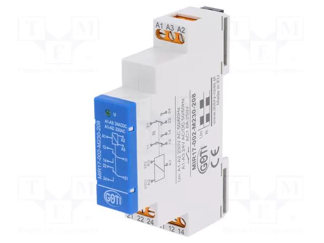 Relay: installation; impulse; NC x2 + NO x2; -20÷45°C; IP20; 24VDC DOBRY CZAS MIR17-002-M230-208