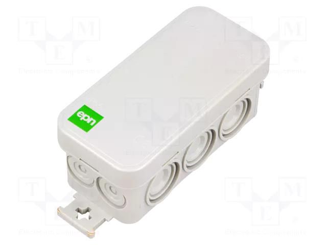 Enclosure: junction box; X: 45mm; Y: 90mm; Z: 39mm; wall mount; IP55 ELEKTRO-PLAST NASIELSK EPN-0295-00