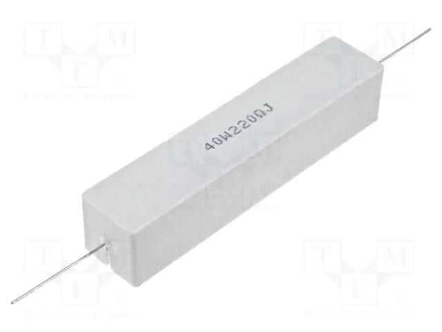 Resistor: wire-wound; cement; THT; 150mΩ; 40W; ±5%; Ø0.8x35mm SR PASSIVES CRL40W-0R15