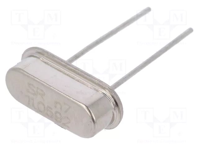 Resonator: quartz; 11.0592MHz; ±30ppm; 20pF; THT; HC49-S SR PASSIVES 11.0592M-49S-SR