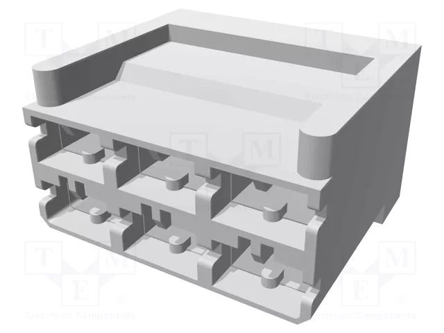Terminals cover; male; snap fastener; ways: 6; black TE Connectivity 926330-1