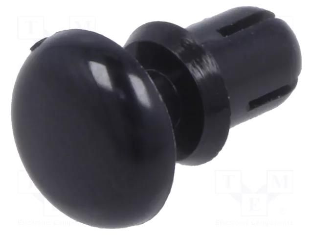 Rivet; polyamide; L.rivet: 4.5mm; Panel cutout diam: 3.6mm; black DREMEC DR8G4023.5X3.1B