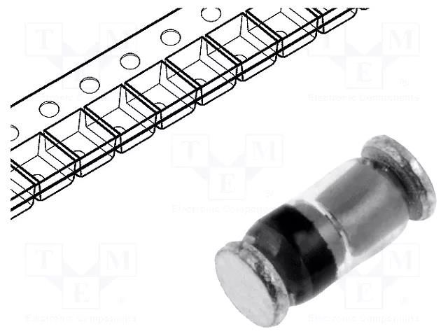 Diode: Zener; 0.5W; 24V; SMD; reel,tape; MiniMELF glass; 0.1uA DC COMPONENTS BZV55C24-DC