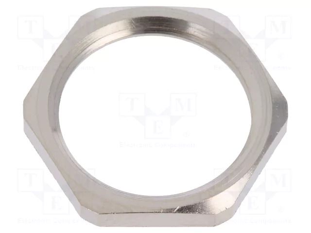 Nut; M20; brass; Thk: 3mm; Spanner: 23mm; Thread: metric; Pitch: 1.5 HUMMEL HUMMEL-1161200050