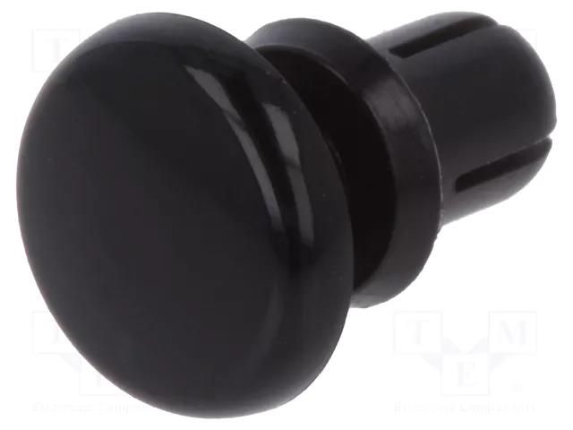 Rivet; polyamide; L.rivet: 5mm; Panel cutout diam: 4.1mm; black DREMEC DR8G4024.0X3.5B