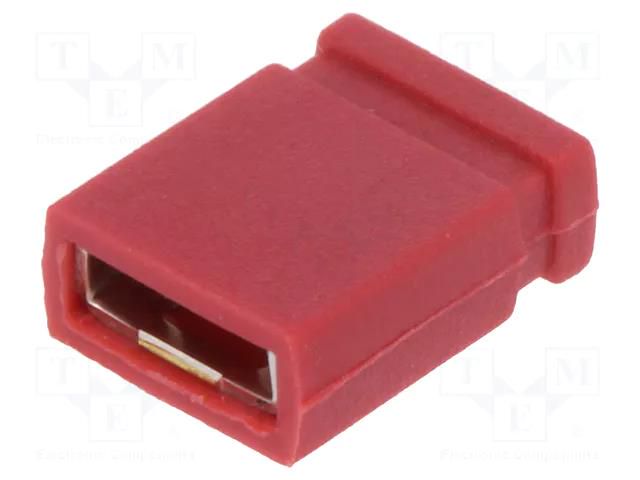 Connector: pin strips; jumper; female; 2.54mm; 1x2; Type: closed NINIGI JUMPER-R-Z