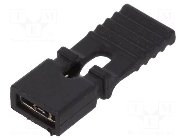 Connector: pin strips; jumper; female; 2.54mm; 1x2; black FISCHER ELEKTRONIK CAB9GS