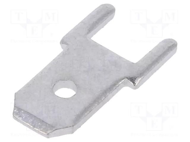 Terminal: flat; 4.8mm; 0.8mm; male; THT; brass; silver plated NINIGI LS1560