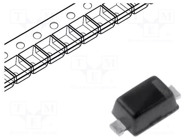 Diode: switching; SMD; 75V; 0.3A; 4ns; SOD523F; Ufmax: 1V; Ir: 5uA ONSEMI 1N4448WT